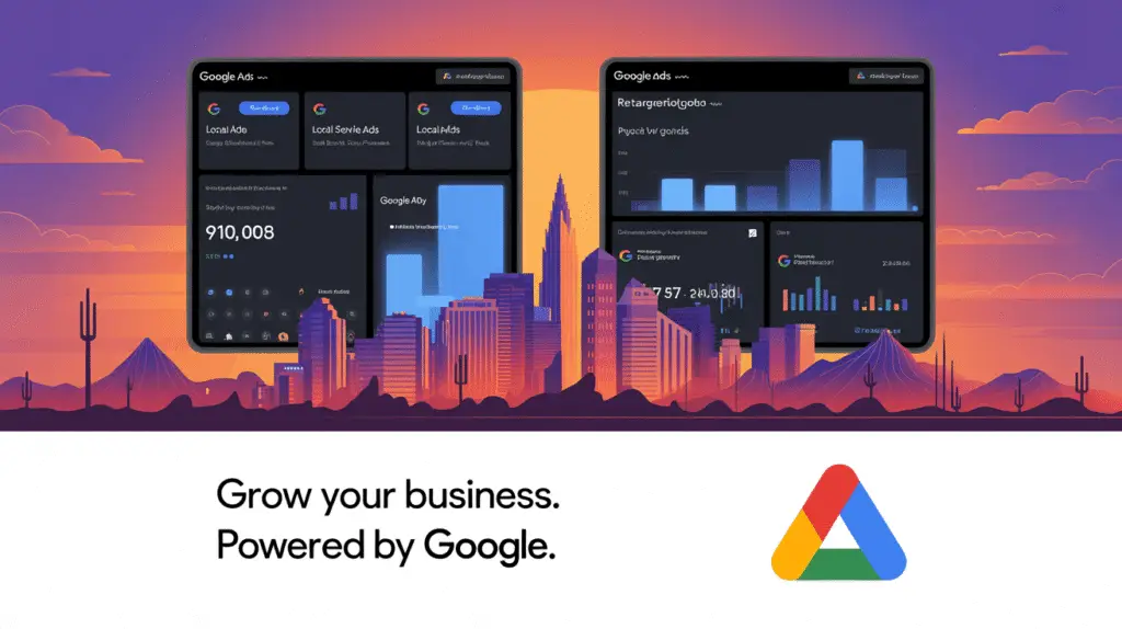 google ads for multi-location companies in Phoenix Arizona showing paid campaign management and location-specific targeting