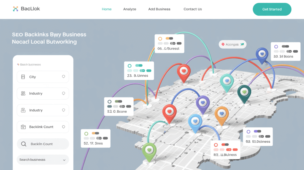 Visual metaphor for local link building strategy to improve SEO authority
