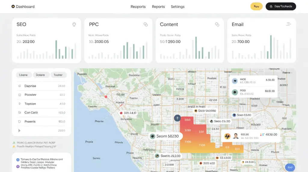 marketing audit for multi-location brands in Phoenix Arizona showing SEO, ads, and content performance across service areas