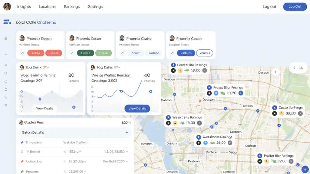 multi-location seo reporting in Phoenix Arizona with analytics dashboard and local map views