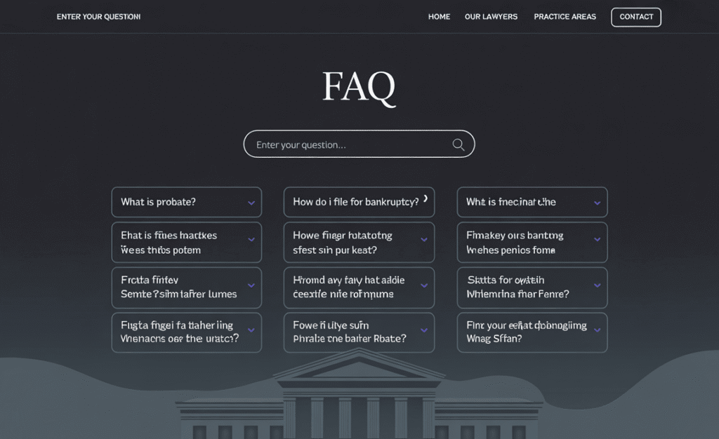 Law firm FAQ pages in Chandler AZ with client questions and answers