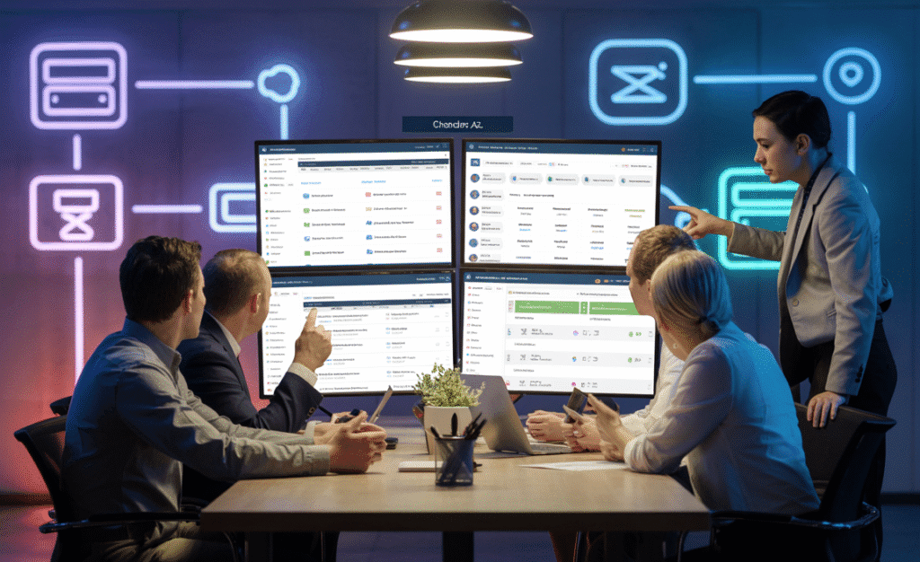 Chandler professionals reviewing CRM setup and intake optimization workflows