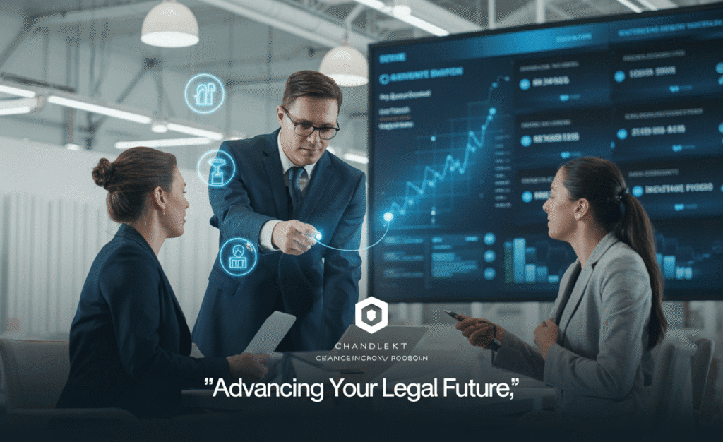 Chandler lawyers working with a consultant on law firm growth strategies