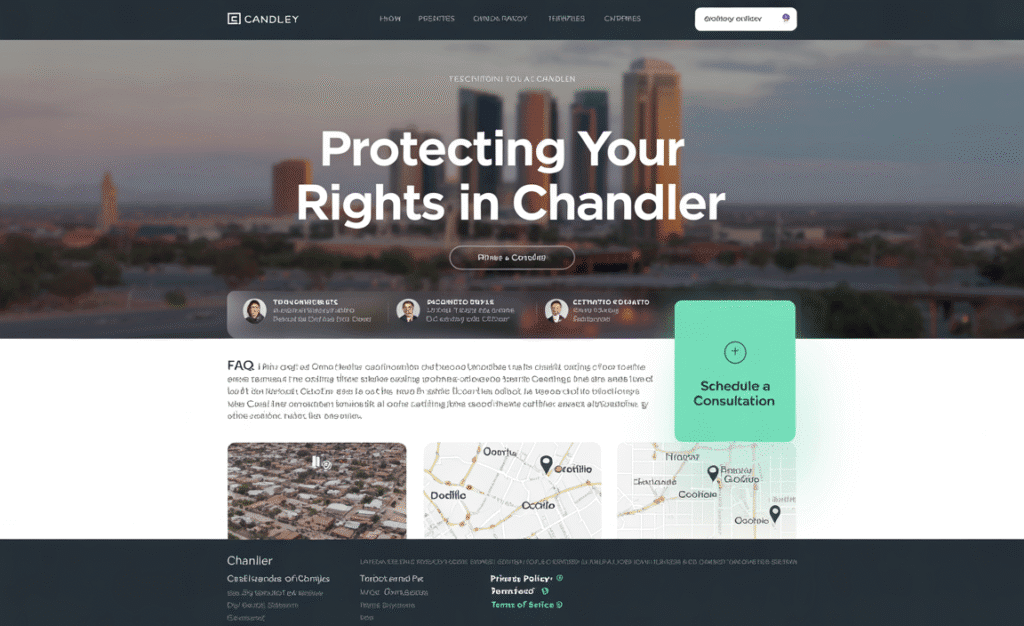 Optimized law firm service page in Chandler AZ with clear CTAs and FAQs
