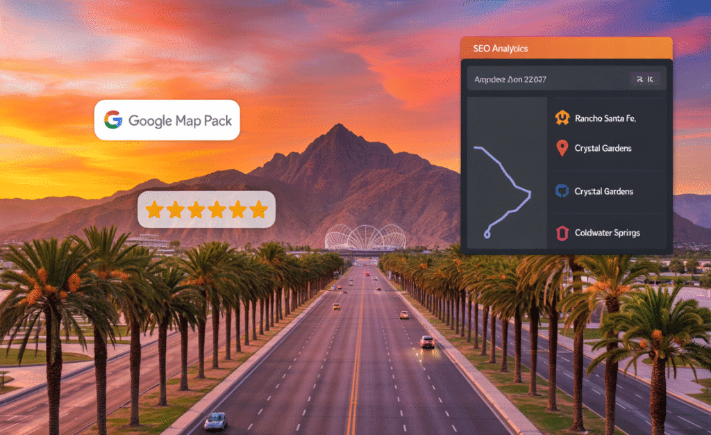 Local SEO and Google Business Profile optimization for Avondale businesses near Phoenix Raceway, Garden Lakes, and Estrella Mountain.