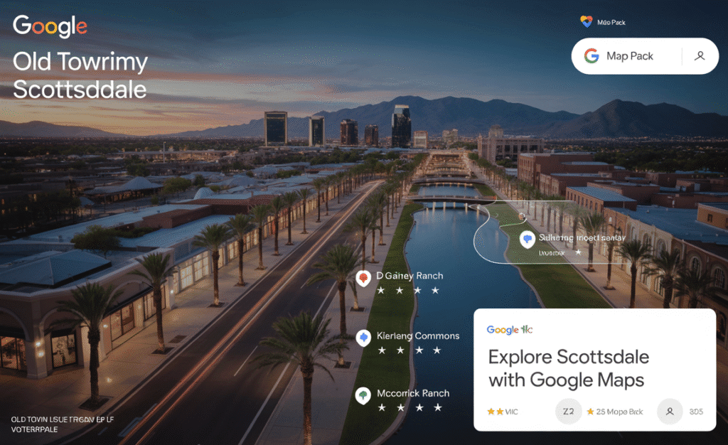 Local SEO and Google Business Profile optimization for Scottsdale businesses near Old Town, Fashion Square, and McDowell Sonoran Preserve.