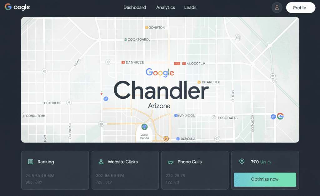 Local service local SEO in Chandler AZ with business ranking in Google Map Pack