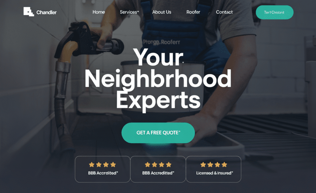 High-converting local service landing pages designed for Chandler businesses