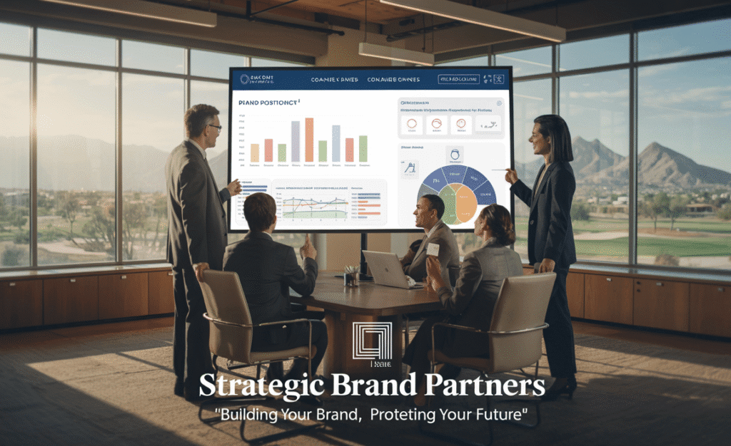 Chandler business professionals discussing messaging and positioning strategies