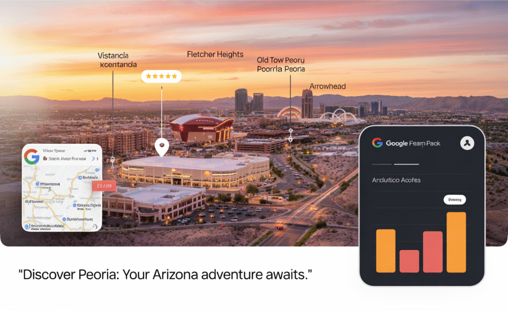 Local SEO and Google Business Profile optimization for Peoria businesses near P83, Vistancia, Arrowhead, and Old Town Peoria.