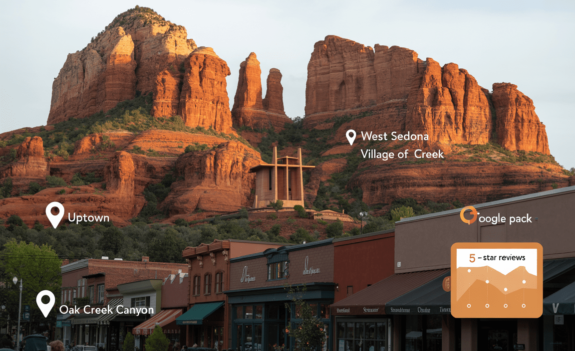 Local SEO and Google Business Profile optimization for Sedona businesses near Uptown, Village of Oak Creek, and Chapel of the Holy Cross.