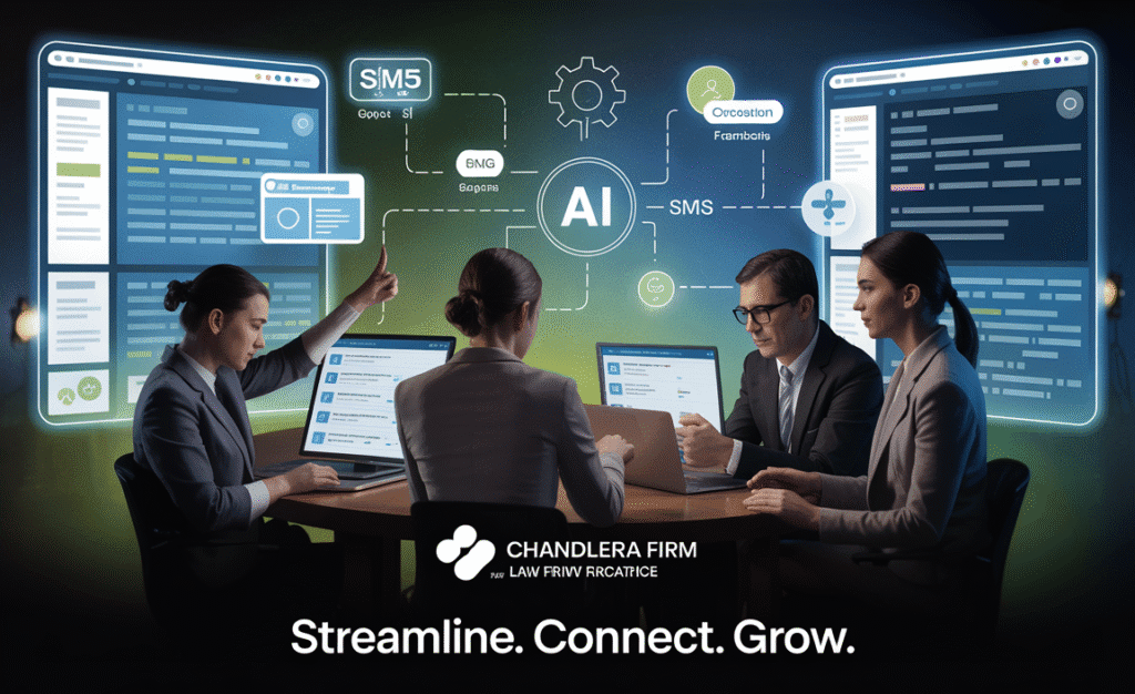 Chandler professionals reviewing lead nurturing and automation system dashboards