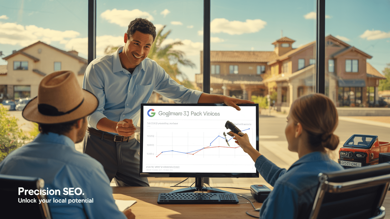 Local service business SEO in Gilbert AZ showing contractors how to rank higher in Google Maps